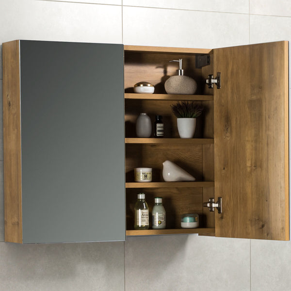Spiegelkast Tieme 80x70x16cm mat eiken