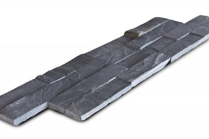 Wandtegel Steenstrips Louisiana 10x35 - Leisteen