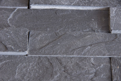 Wandtegel Steenstrips Louisiana 10x35 - Leisteen