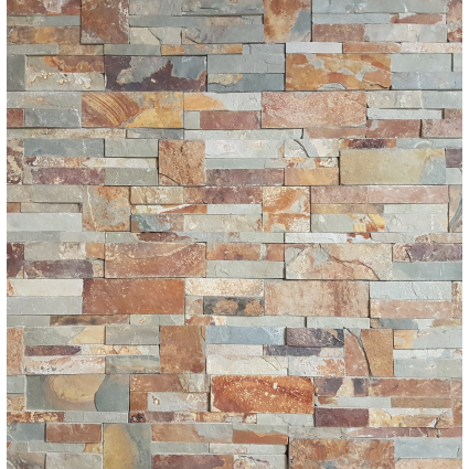 Wandtegel Steenstrip New York 18x35 - Leisteen