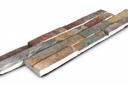 Wandtegel Steenstrip Seattle 10x35 - Leisteen - WDtegels