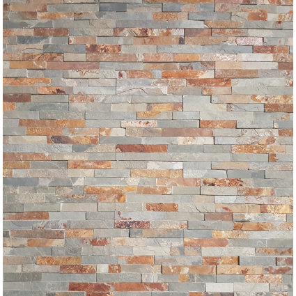 Wandtegel Steenstrip Seattle 10x35 - Leisteen - WDtegels