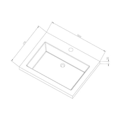 Bandeja de lavado Trend Stone 100