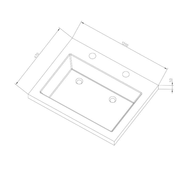 Bandeja de lavado Trend Stone 120