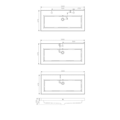 Badmeubel Senza Trend 100 Hoogglans Wit