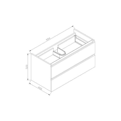 Badmeubelset Trendline 100 Hoogglans Wit - WDtegels