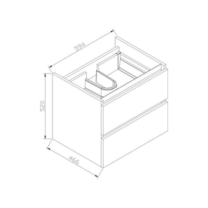 Bathroom furniture Trend Senza 60 High Gloss White