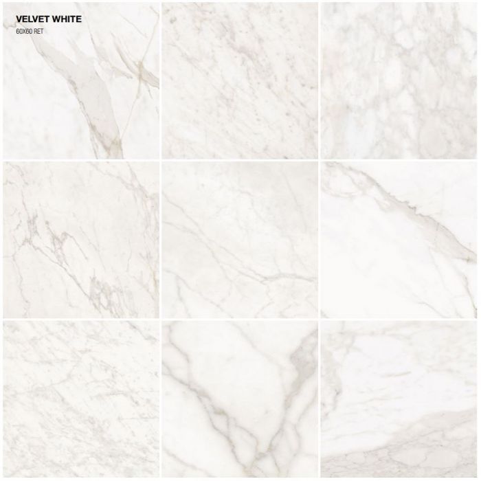 Terciopelo blanco 60x60 rett