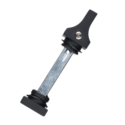 Draaiknop en sluitstift van deurklink Veneto in zwart met WC-sluiting 63 mm