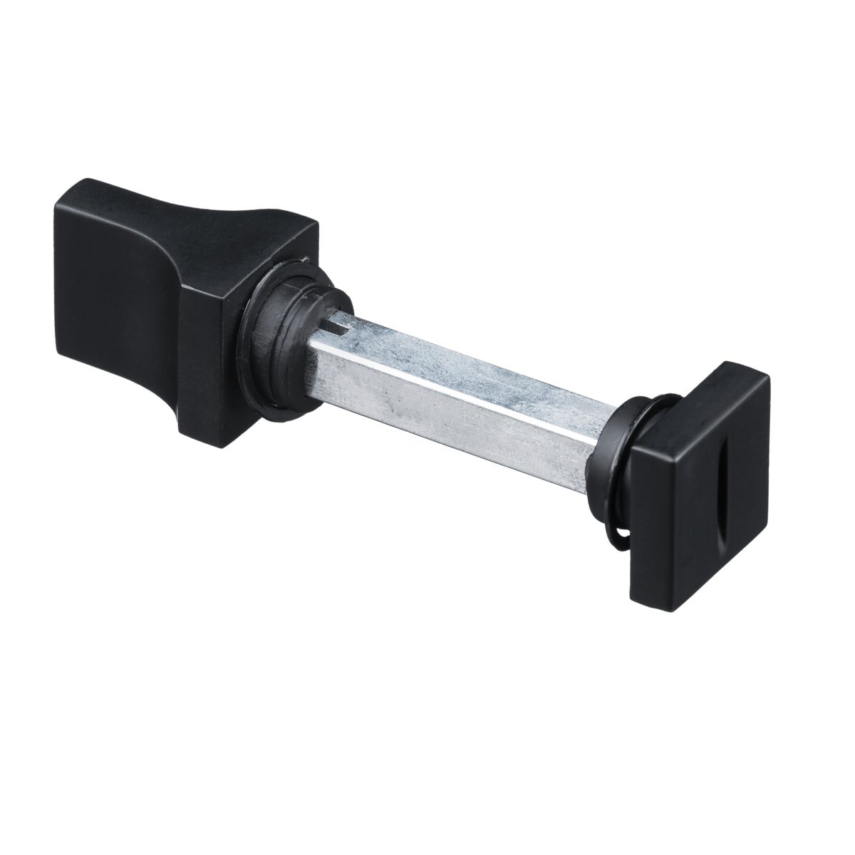 Draaiknop en sluitstift van deurklink Veneto in zwart met WC-sluiting 63 mm