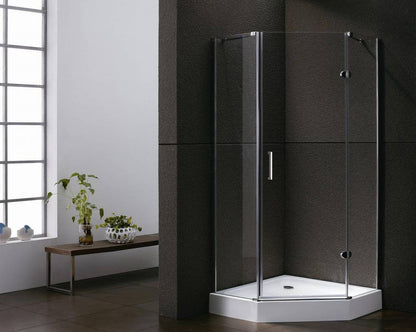 Vijfhoek cabine met 1 deur 100 - WDtegels