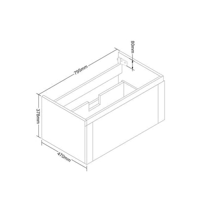 Badmeubel Vision Keramiek 80 - WDtegels