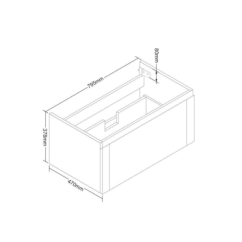 Badmeubel Vision Senza 80 - WDtegels
