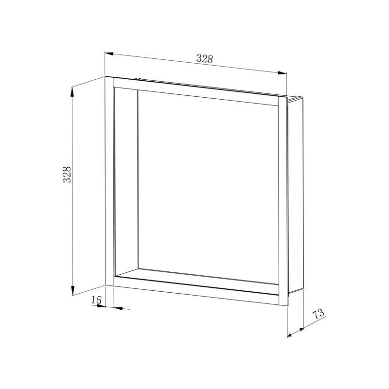 Nicho de pared de acero inoxidable 30x30