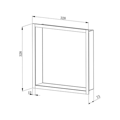 Nicho de pared de acero inoxidable 30x30