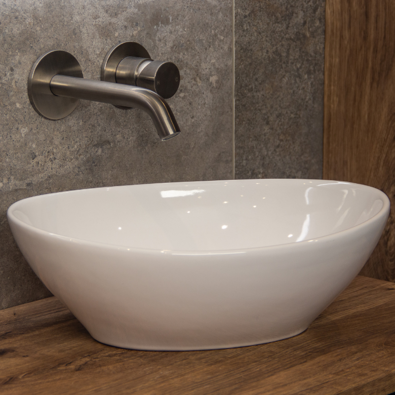 Ceramic washbasin Vienna | 50x35x14cm | Matt white