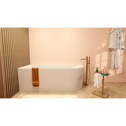 Wiesbaden Zenn hoekbad Links 170 x 75 cm acryl glans wit met waste glans wit