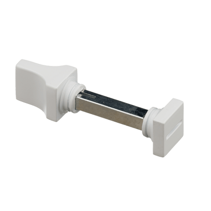 Draaiknop en sluitstift van deurklink Arezzo in wit met WC-sluiting 63 mm