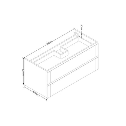 Badmeubel Wood Senza 100
